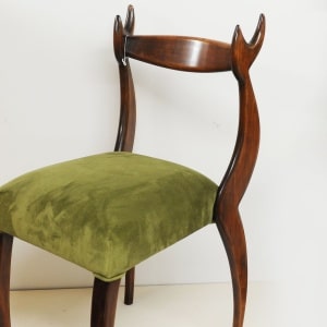 Vintage ‘My Dear Chairs’ In Green Velvet By Sergio Savarese For Dialogica, 1980s (Set Of 2)