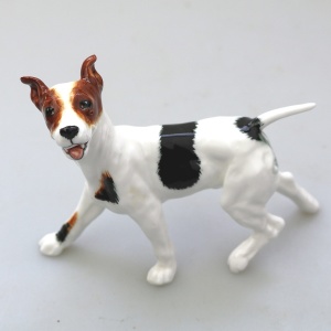 A scarce Royal Doulton porcelain standing Bull Terrier Dog Figurine HN 1100 C.1934
