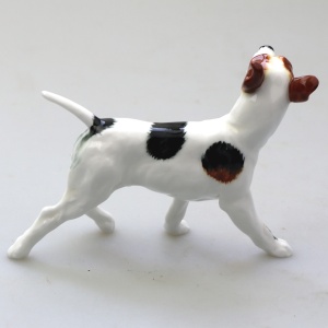 A scarce Royal Doulton porcelain standing Bull Terrier Dog Figurine HN 1100 C.1934