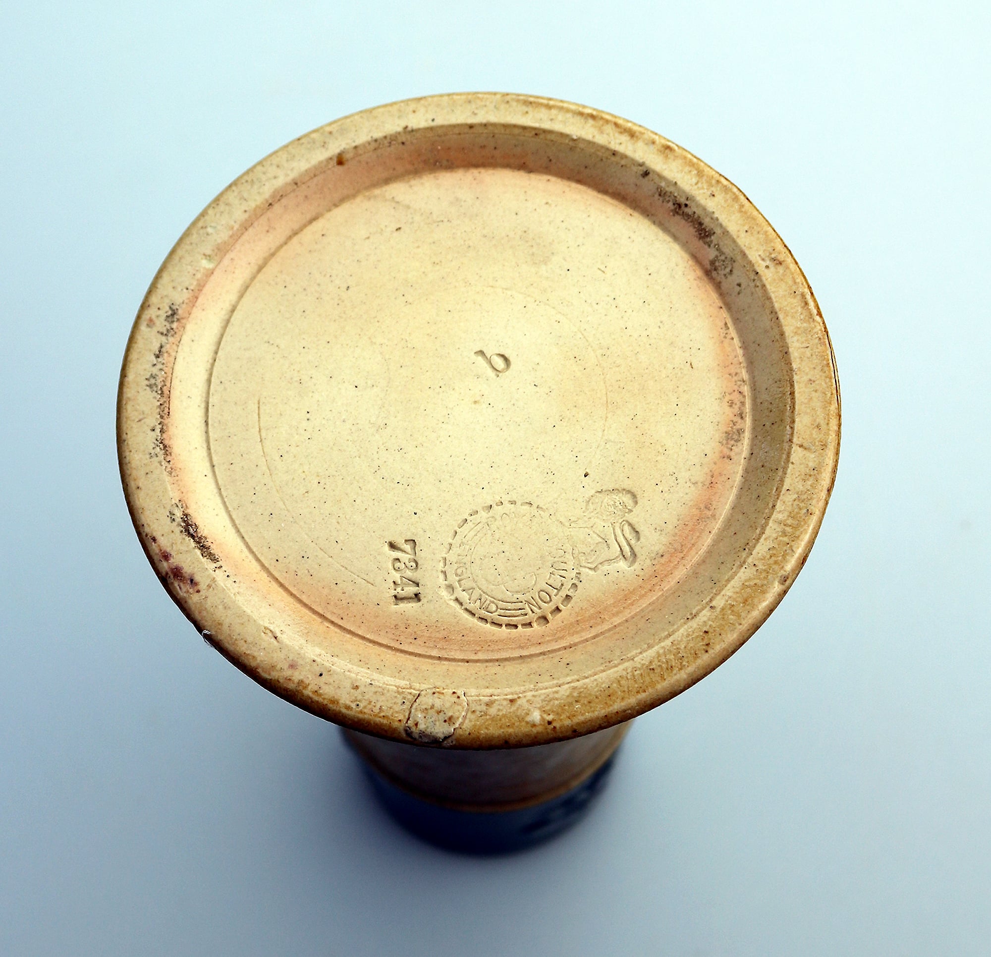 A Royal Doulton British art pottery ceramic green band stoneware Vase C.1900