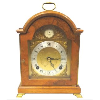 A good George III style walnut 2 train striking 8 day Elliott Mantle Clock C.20thC