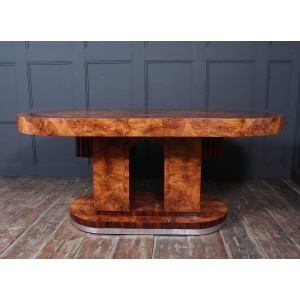 Stunning Italian Walnut Art Deco Dining Table C1930