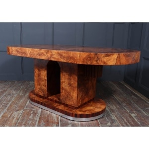 Stunning Italian Walnut Art Deco Dining Table C1930