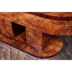 Stunning Italian Walnut Art Deco Dining Table C1930