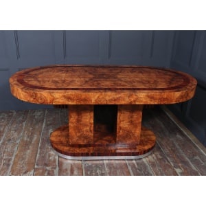 Stunning Italian Walnut Art Deco Dining Table C1930