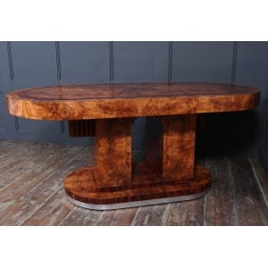 Stunning Italian Walnut Art Deco Dining Table C1930