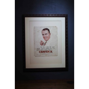 Cigarette advertising poster. 1920's era