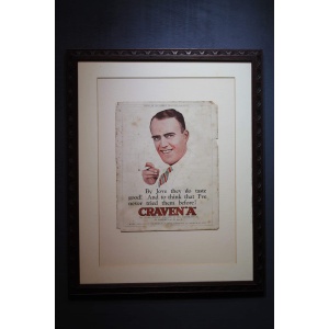 Cigarette advertising poster. 1920's era
