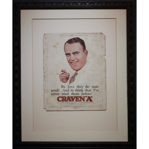 Cigarette advertising poster. 1920's era
