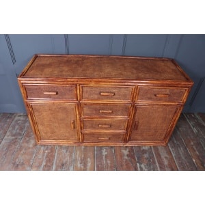 Vintage Rattan & Faux Bamboo Sideboard