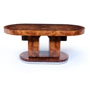 Stunning Italian Walnut Art Deco Dining Table C1930