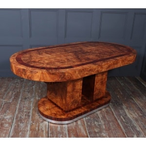 Stunning Italian Walnut Art Deco Dining Table C1930