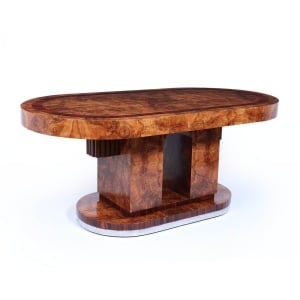 Stunning Italian Walnut Art Deco Dining Table C1930