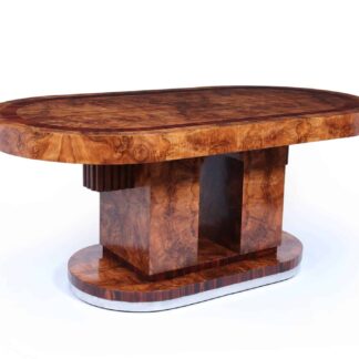 Stunning Italian Walnut Art Deco Dining Table C1930