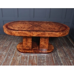 Stunning Italian Walnut Art Deco Dining Table C1930