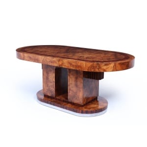 Stunning Italian Walnut Art Deco Dining Table C1930