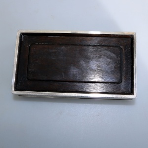 Sterling 950 solid silver Japanese bamboo design Jewellery Trinket Box C.1950's