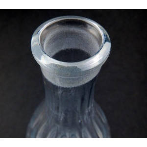 A fine Masonic antique Georgian Indian Club shape engraved glass Decanter C.1780