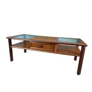 Mid Century Teak G Plan Glass Top Coffee Table