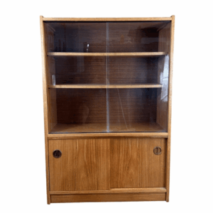 Mid Century Teak Glass Display Cabinet