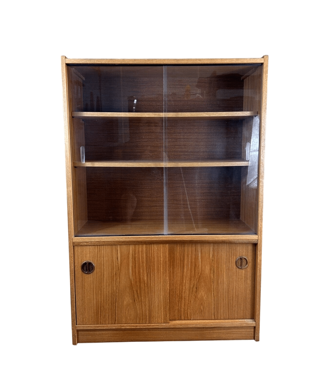 Mid Century Teak Glass Display Cabinet