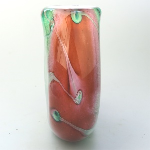A large & heavy hand-blown French art glass Vase by Jean-Michel Operto C.20thC