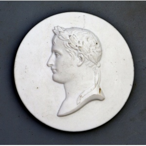 Antique Paris biscuit porcelain commemorative portrait miniature Napoleon 1 1804