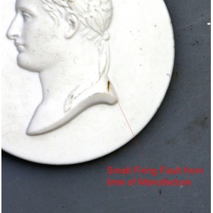 Antique Paris biscuit porcelain commemorative portrait miniature Napoleon 1 1804