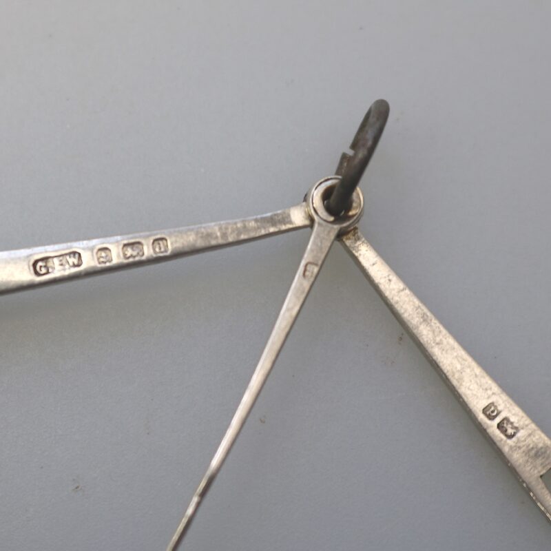 An antique English solid silver novelty pipe tamper & picks tools C.1903