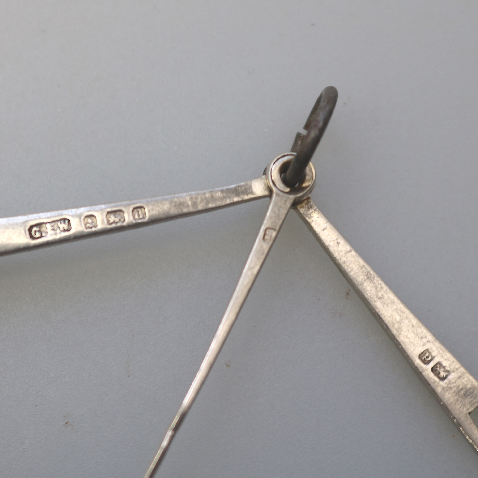 An antique English solid silver novelty pipe tamper & picks tools C.1903
