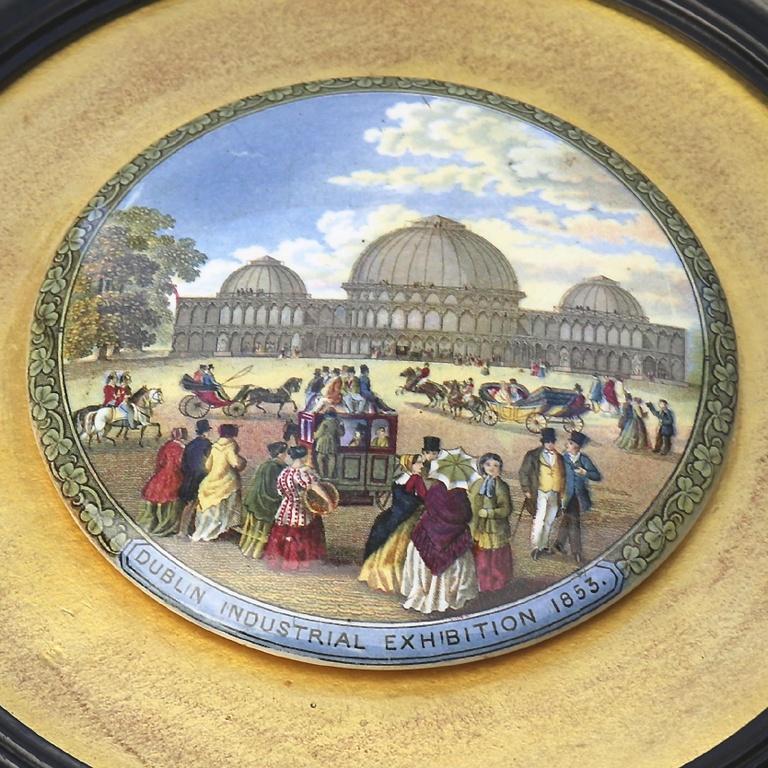 Antique pottery Pot Lid Dublin Industrial Exhibition 1853 Irish interest C.19thC - Image 3