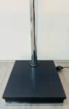 Vintage Italian Twin Shelf Angled Chrome Floor Lamp, 1970s