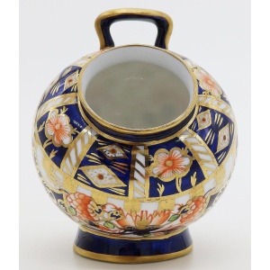 Antique English novelty Imari Royal Crown Derby porcelain Miniature Vase C.1920