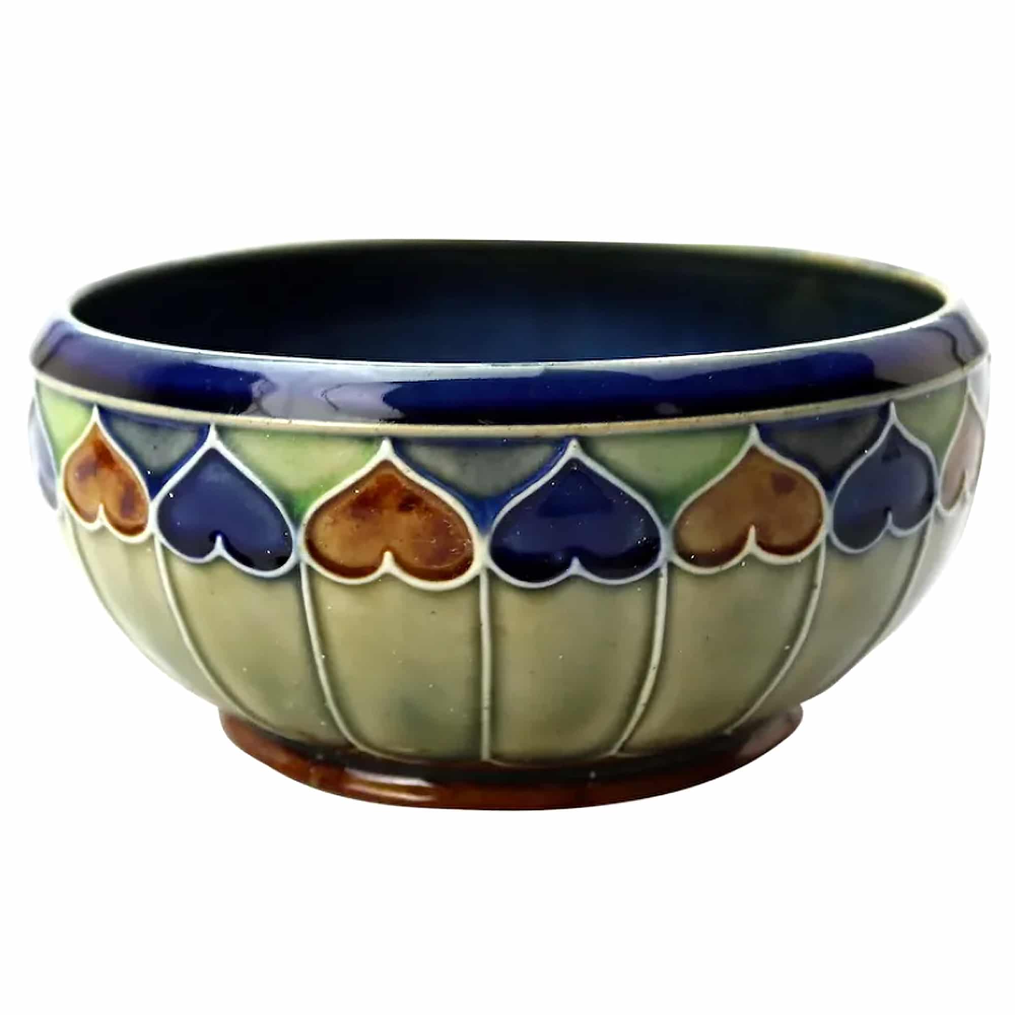 Antique Art Nouveau Royal Doulton pottery Bowl designed by Maud Bowden C.1900