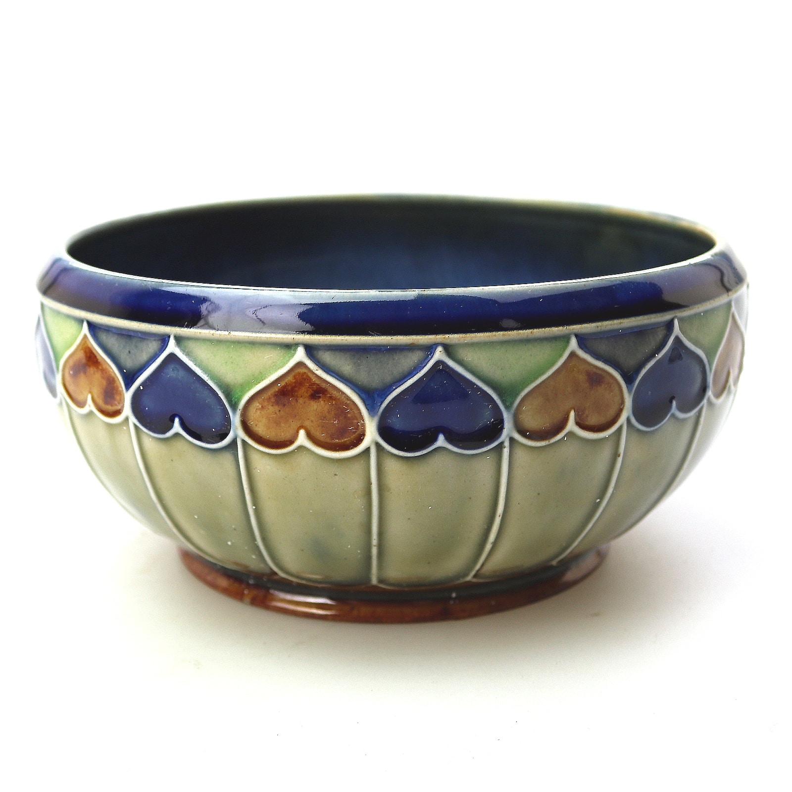 Antique Art Nouveau Royal Doulton pottery Bowl designed by Maud Bowden C.1900