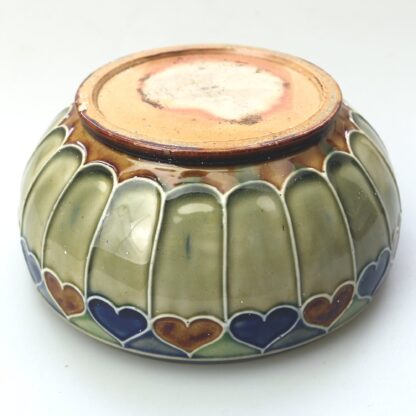 Antique Art Nouveau Royal Doulton pottery Bowl designed by Maud Bowden C.1900 - Image 4