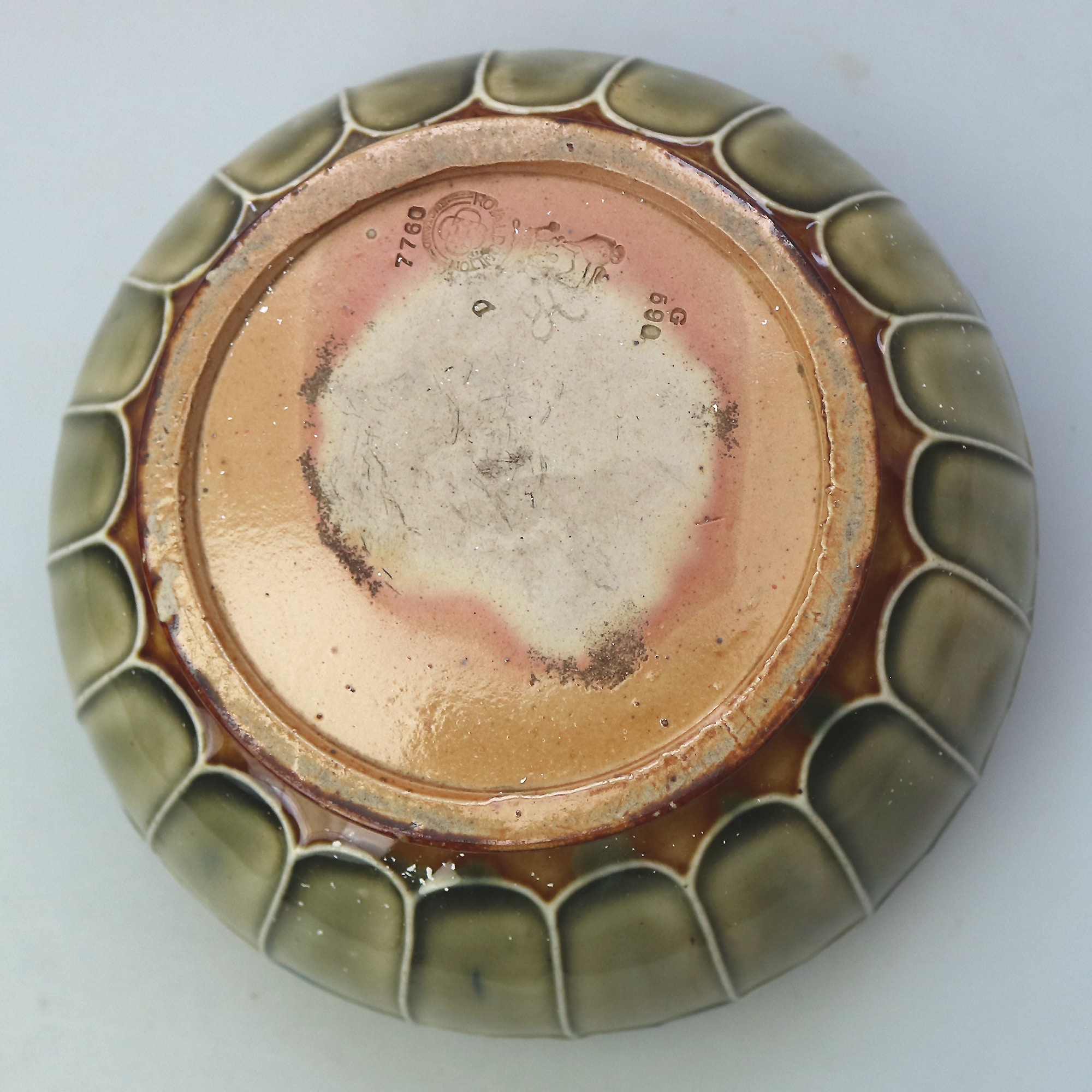 Antique Art Nouveau Royal Doulton pottery Bowl designed by Maud Bowden C.1900