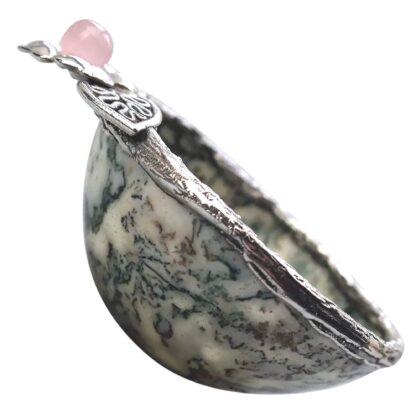 A rare & unique English novelty solid silver & hardstone Stirrup Cup / Vessel 1995