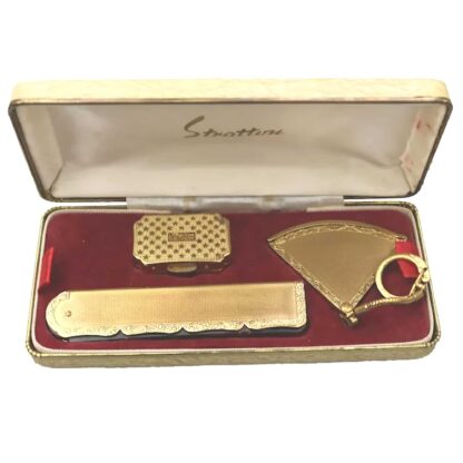 An unusual mid-century cased Stratton ladies vanity Presentation Set C.1950's+