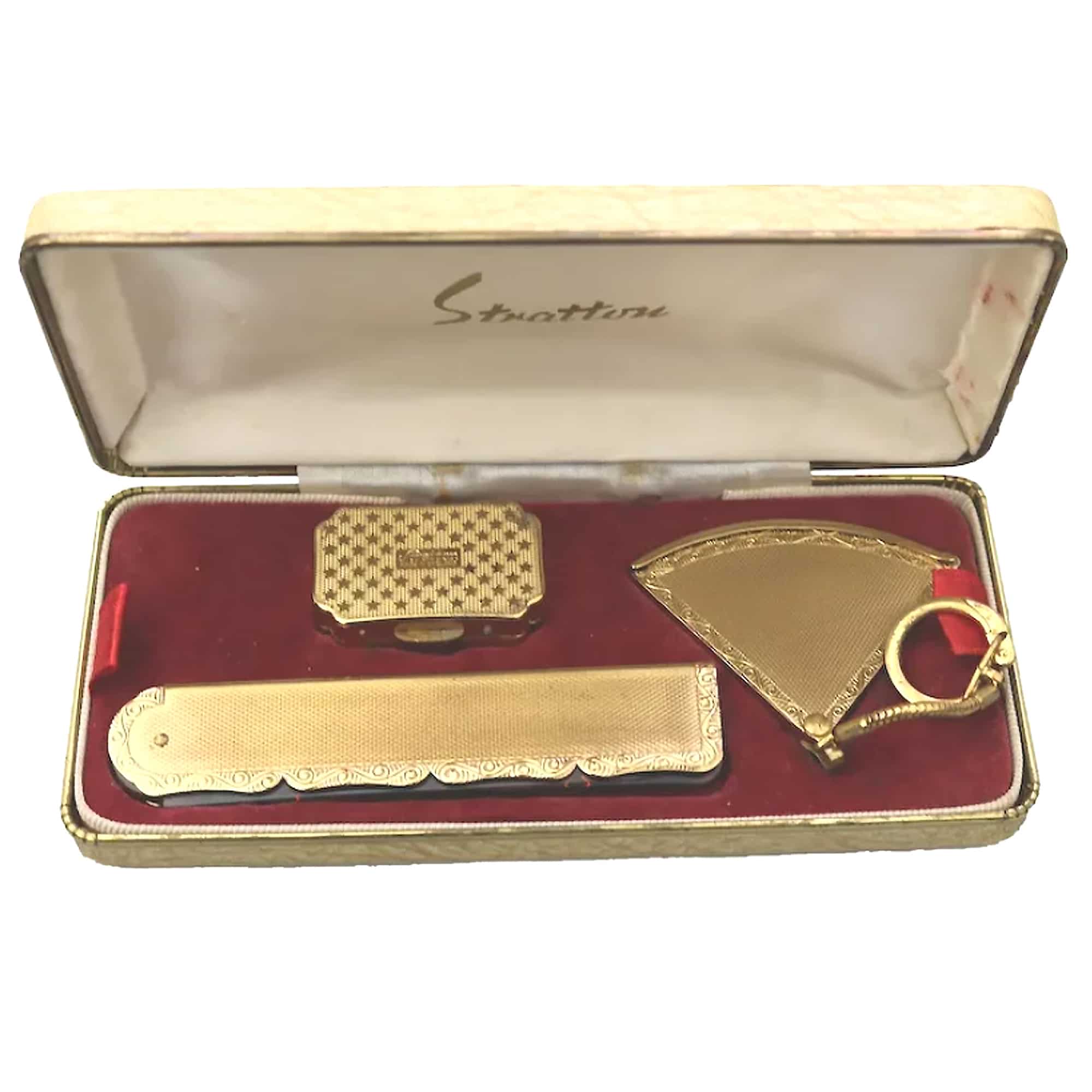 An unusual mid-century cased Stratton ladies vanity Presentation Set C.1950's+