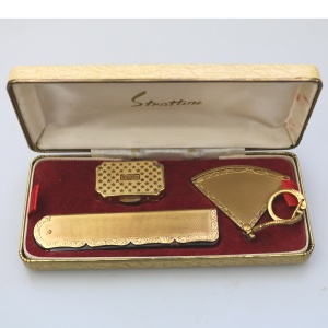 An unusual mid-century cased Stratton ladies vanity Presentation Set C.1950's+