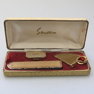 An unusual mid-century cased Stratton ladies vanity Presentation Set C.1950's+