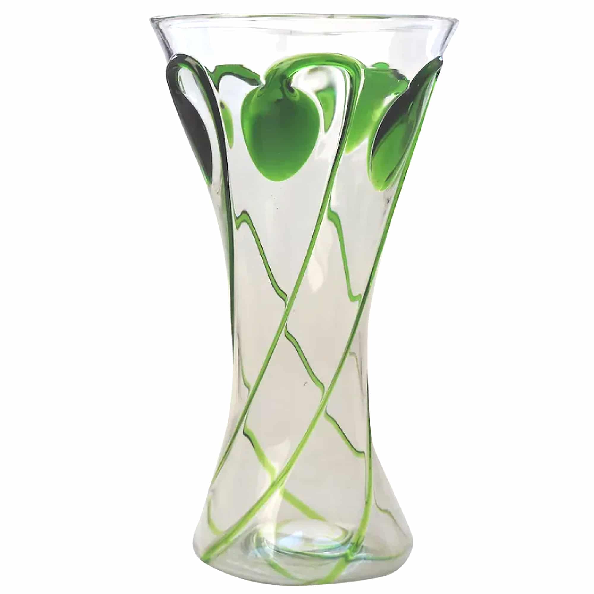 Large Stourbridge Art Nouveau Stuart Tadpole Liberty & Co glass Vase 31cm C.1910