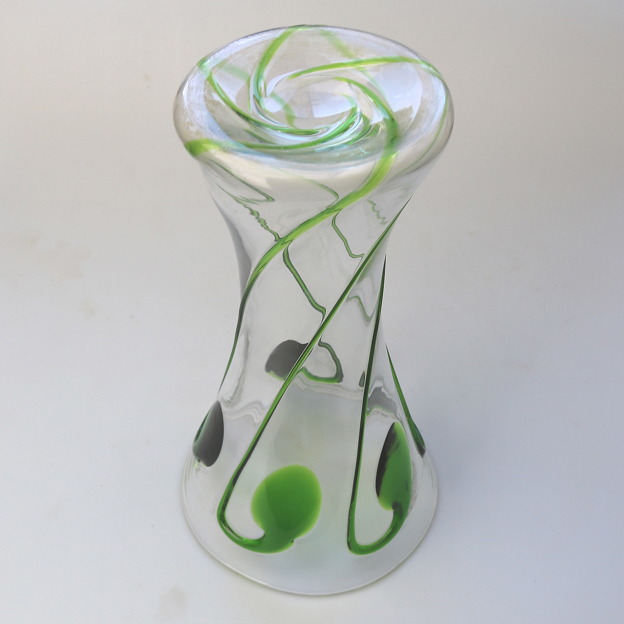 Large Stourbridge Art Nouveau Stuart Tadpole Liberty & Co glass Vase 31cm C.1910