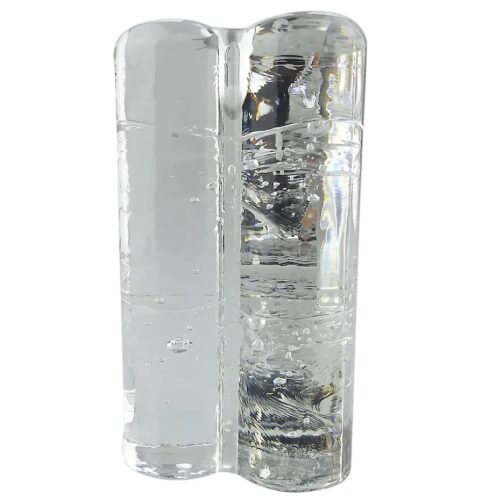 Littala Scandinavian mid-century art glass Candlestick by Timo Sarpaneva C.1978