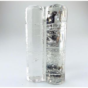 Littala Scandinavian mid-century art glass Candlestick by Timo Sarpaneva C.1978