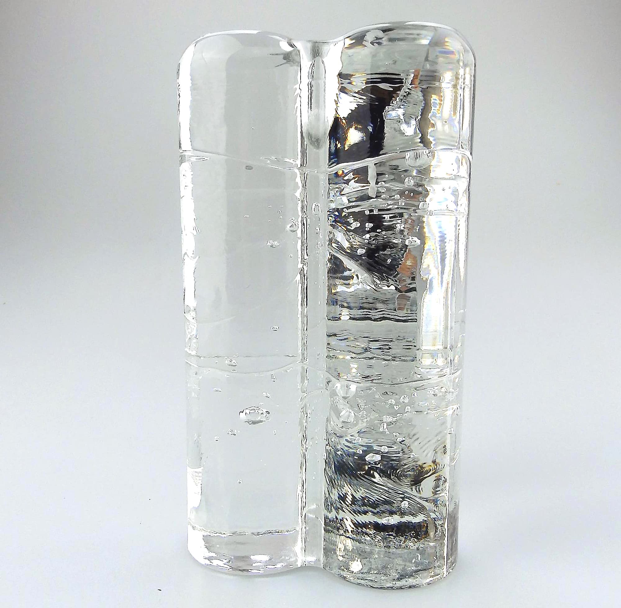 Littala Scandinavian mid-century art glass Candlestick by Timo Sarpaneva C.1978