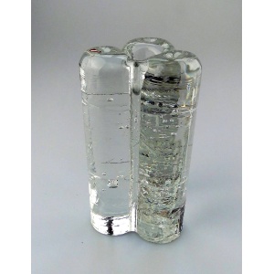 Littala Scandinavian mid-century art glass Candlestick by Timo Sarpaneva C.1978