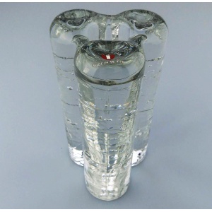 Littala Scandinavian mid-century art glass Candlestick by Timo Sarpaneva C.1978