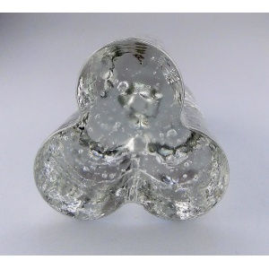 Littala Scandinavian mid-century art glass Candlestick by Timo Sarpaneva C.1978